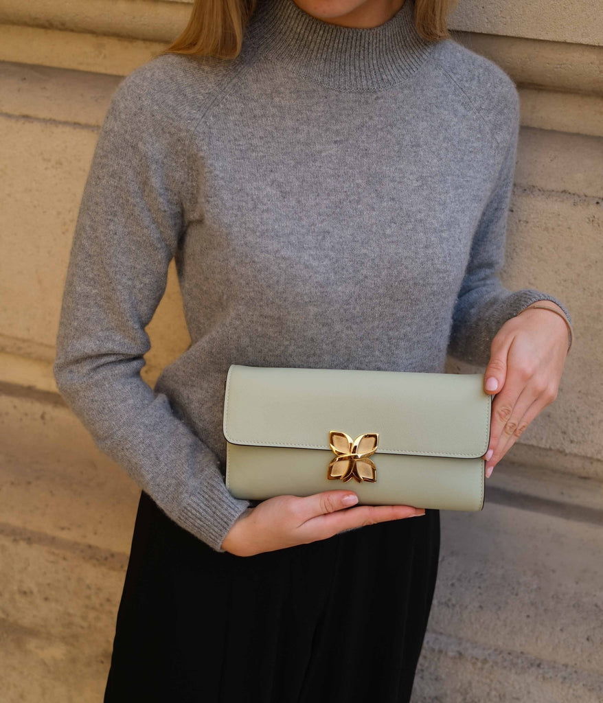 Hortensia Clutch | Vert d'Eau - Fleuron Paris